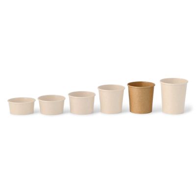 Coppette di carta per gelato XL da 14 oz, Ø 92 mm, marrone monouso asporto domicilio ristorazione forniture street food monouso