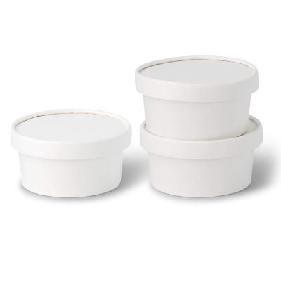 Coppette di carta per gelato XS da 6 oz, Ø 92 mm, bianco ristoranti paninerie pub pizzerie asporto domicilio take away