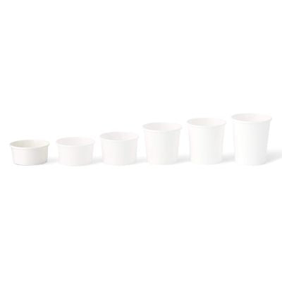 Coppette di carta per gelato XS da 6 oz, Ø 92 mm, bianco ristoranti paninerie pub pizzerie asporto domicilio take away monouso ingrosso forniture