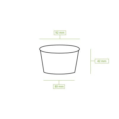 Coppette di carta per gelato XS da 6 oz, Ø 92 mm, bianco ristoranti paninerie pub pizzerie asporto domicilio take away monouso ingrosso forniture ristorazione