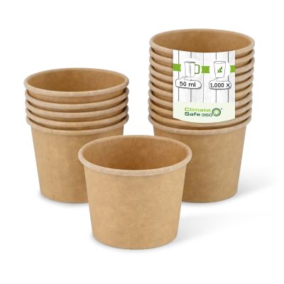 Coppette di carta per porzioni 50 ml, Ø 62 mm, non sbiancato