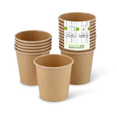 Coppette di carta per porzioni 75 ml, Ø 62 mm, non sbiancato