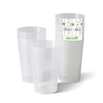 Coppette riutilizzabile da 11 oz, 77 mm, PP, trasparente