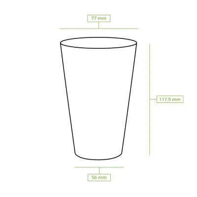 Coppette riutilizzabile da 11 oz, 77 mm, PP, trasparente monouso ristorazione forniture pizzeria paninerie chioschetti ingrosso