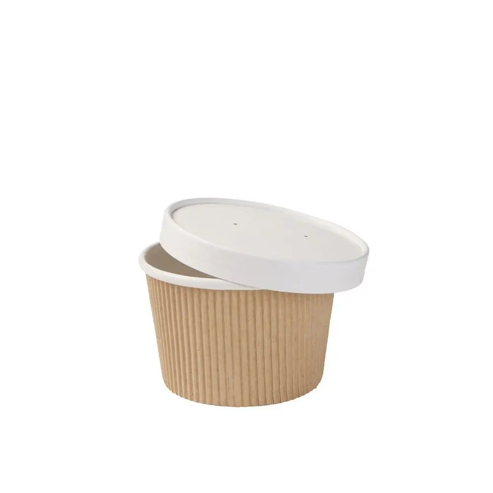 Coppette zuppa a coste 17 oz kraft asporto domicilio Ristorazione Forniture Monouso Eco Bio Biodegradabile Packaging Consumabili Ecologico Ingrosso fornitore forniture Take away 2
