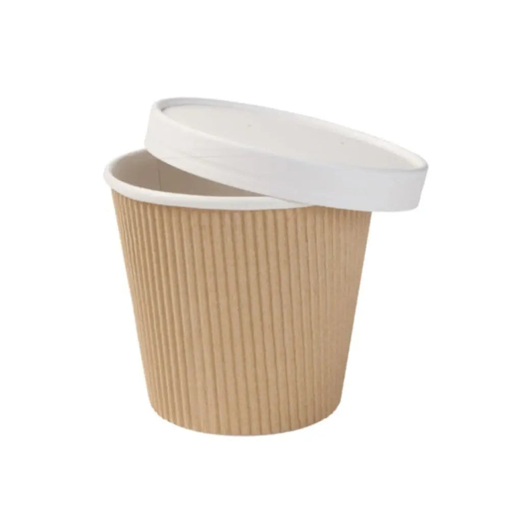 Coppette zuppa a coste 19 oz Ø 116 mm kraft asporto domicilio Ristorazione Forniture Monouso Eco Bio Biodegradabile Packaging Consumabili Ecologico Ingrosso fornitore forniture Take away 2
