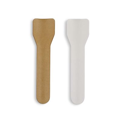 Cucchiaio di carta per gelato, 9,5 cm, bianco asporto domicilio take away monouso ingrosso forniture ristoranti