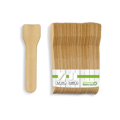 Cucchiaio di carta per gelato, 9,5 cm, marrone