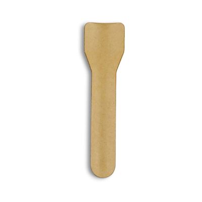 Cucchiaio di carta per gelato, 9,5 cm, marrone ingrosso 