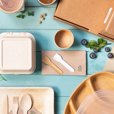 Cucchiaio di carta per gelato, 9,5 cm, marrone ingrosso ristoranti paninerie asporto domicilio take away
