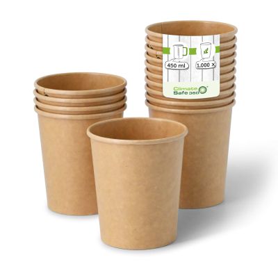 Coppette di carta per gelato XXL da 16 oz, Ø 92 mm, marrone