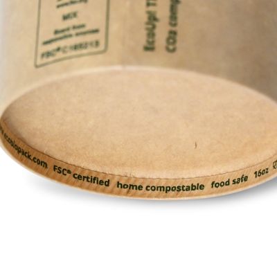 Coppette di carta per gelato XXL da 16 oz, Ø 92 mm, marrone