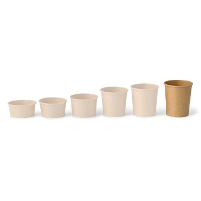 Coppette di carta per gelato XXL da 16 oz, Ø 92 mm, marrone