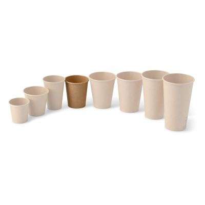 Coppette di carta da 8 oz a parete singola, Ø 80 mm, kraft