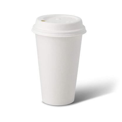 Coppette di carta da 16 oz parete singola, Ø 90 mm, bianco