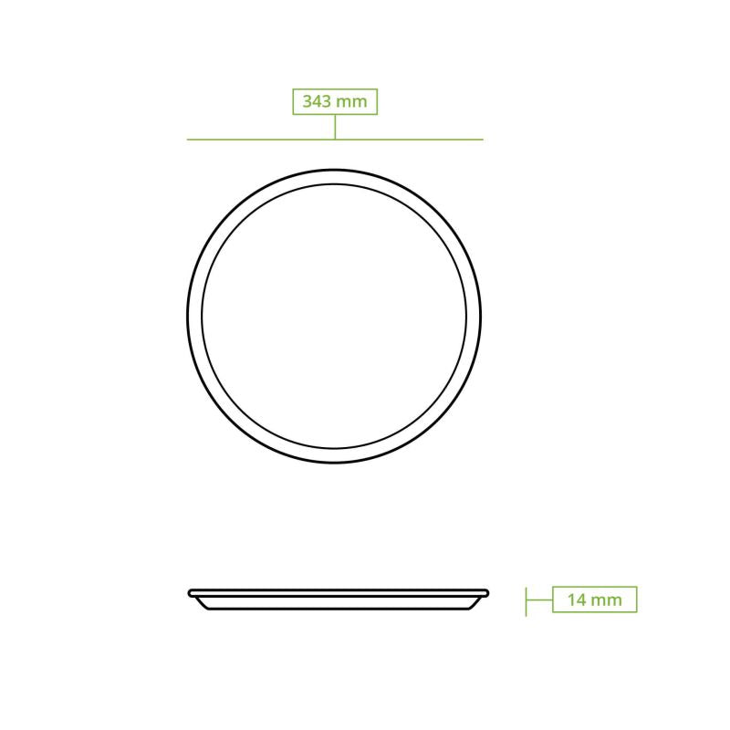 Piatto per pizza Foglia di Palma "BioYep" Ø32 cm, rotondo