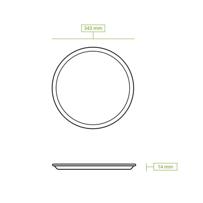 Piatto per pizza Foglia di Palma "BioYep" Ø32 cm, rotondo
