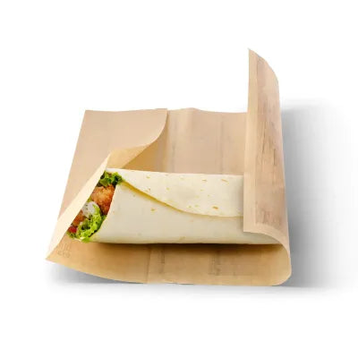 Fogli snack kraft L 19,5x30 cm prepiegati asporto domicilio Ristorazione Forniture Monouso Eco Bio Biodegradabile Packaging Consumabili Ecologico Ingrosso fornitore forniture Take away 6
