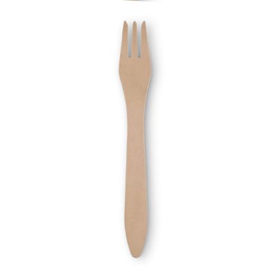 Forchette di legno Premium 18 cm, biorivestite asporto