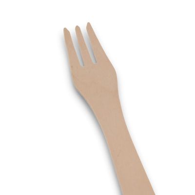 Forchette di legno Premium 18 cm, biorivestite asporto domicilio take away