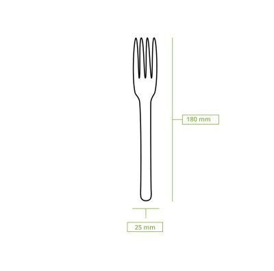 Forchette di legno Premium 18 cm, biorivestite asporto domicilio take away forniture ristorazione panineria catering forchettine