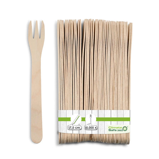 Forchette legno XL 17,5 cm 3 punte asporto domicilio Ristorazione Forniture Monouso Eco Bio Biodegradabile Packaging Consumabili Ecologico Ingrosso fornitore forniture Take away 1
