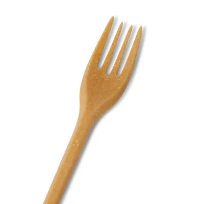 Forchette riutilizzabili 18 cm, caramello/marrone monouso take away