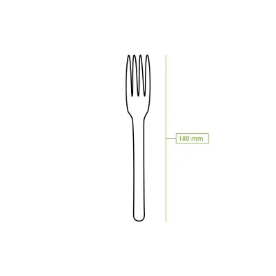 Forchette riutilizzabili 18 cm, caramello/marrone monouso take away forniture asporto