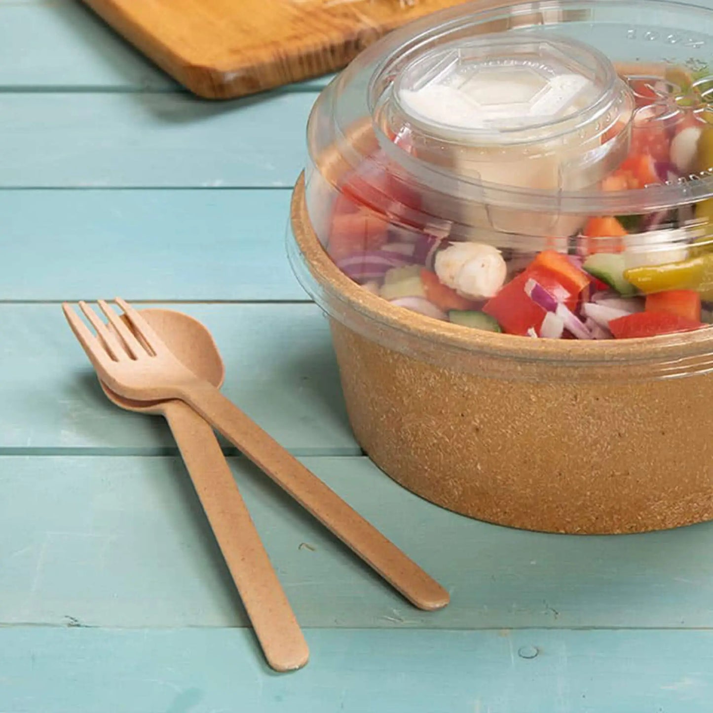 Forchette riutilizzabili BioYep 18 cm naturale asporto domicilio Ristorazione Forniture Monouso Eco Bio Biodegradabile Packaging Consumabili Ecologico Ingrosso fornitore forniture Take away 6
