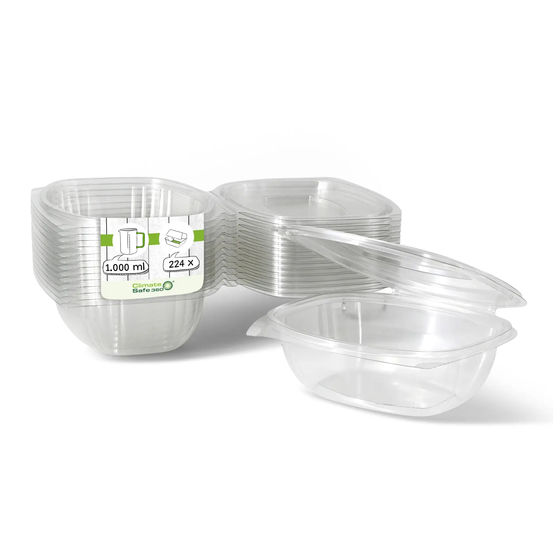 PLA Deli Ciotole 1000 ml coperchio pieghevole rettangolare asporto domicilio Ristorazione Forniture Monouso Eco Bio Biodegradabile Packaging Consumabili Ecologico Ingrosso fornitore forniture Take away 1
