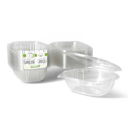 PLA Deli Ciotole 1000 ml coperchio pieghevole rettangolare asporto domicilio Ristorazione Forniture Monouso Eco Bio Biodegradabile Packaging Consumabili Ecologico Ingrosso fornitore forniture Take away 1
