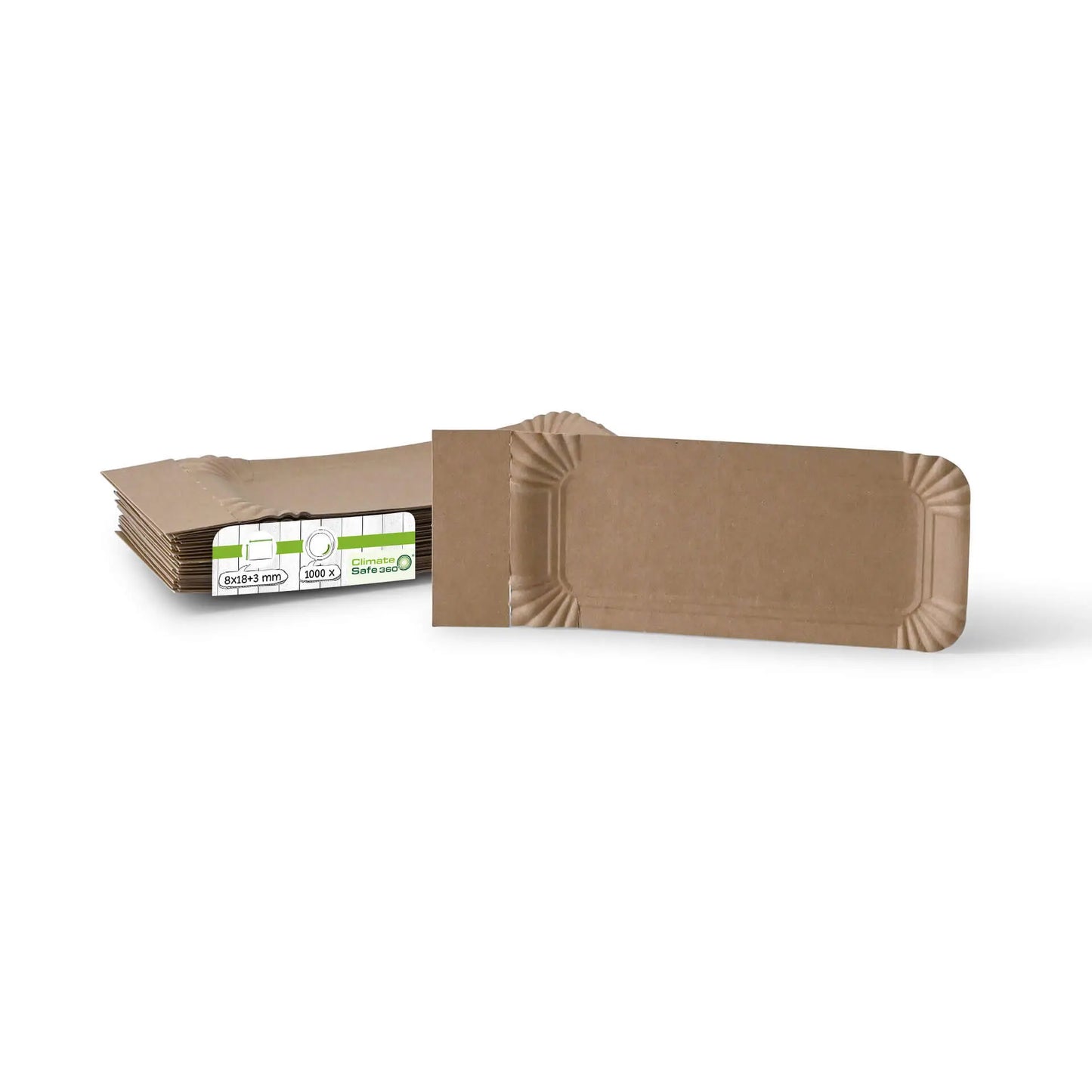 Piatti carta taglio 8x18+3 cm marrone rettangolare asporto domicilio Ristorazione Forniture Monouso Eco Bio Biodegradabile Packaging Consumabili Ecologico Ingrosso fornitore forniture Take away 1
