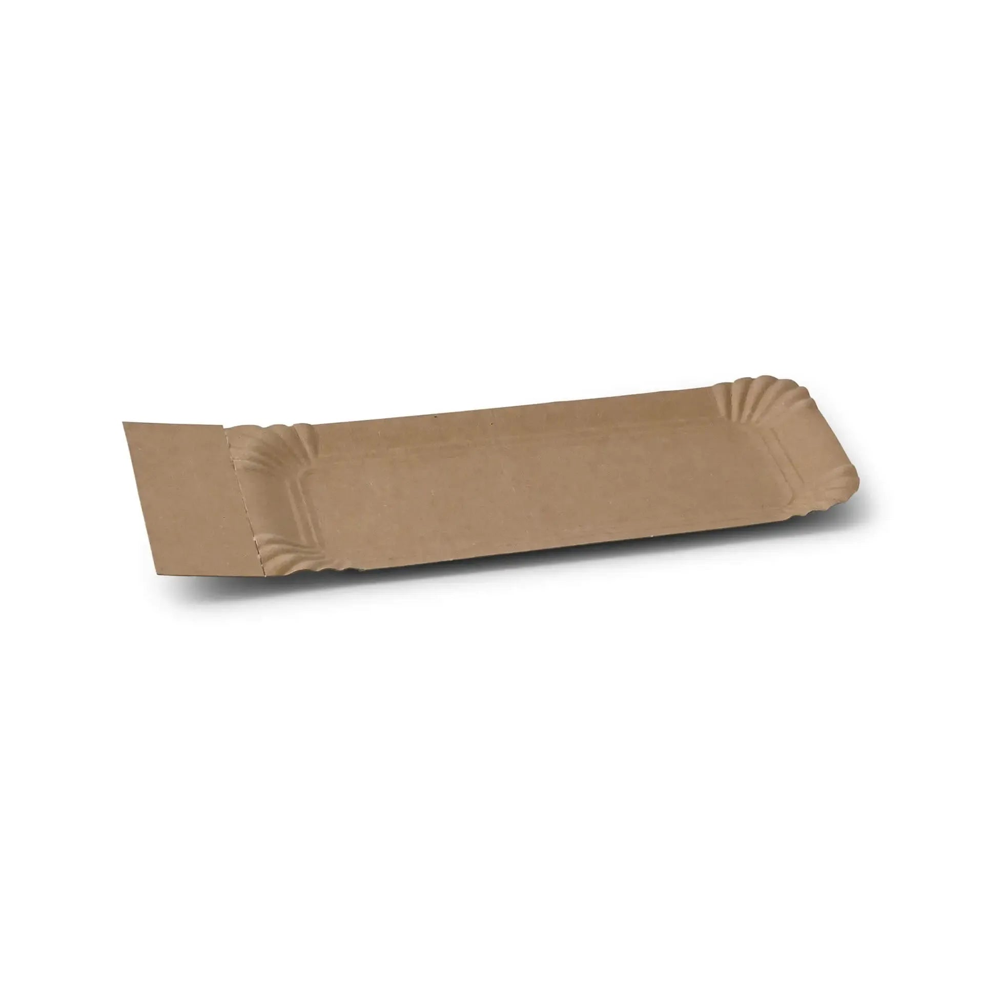 Piatti carta taglio 8x18+3 cm marrone rettangolare asporto domicilio Ristorazione Forniture Monouso Eco Bio Biodegradabile Packaging Consumabili Ecologico Ingrosso fornitore forniture Take away 2
