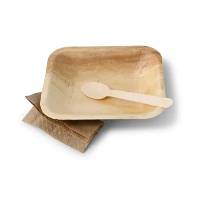 Piatti di foglia di palma asporto domicilio Ristorazione Forniture Monouso Bio Biodegradabile Packaging Consumabili Ecologico Ingrosso