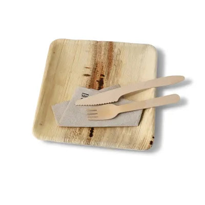 Piatti di foglie di palma finger food asporto domicilio Ristorazione Forniture Monouso Eco Bio Biodegradabile Packaging Consumabili Ecologico
