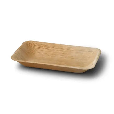 Piatti di foglie di palma rettangolari asporto domicilio Ristorazione Forniture Monouso Eco Bio Biodegradabile Packaging Consumabili Ecologico Ingrosso fornitore forniture