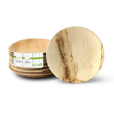 Piatto di foglia di palma asporto domicilio Ristorazione Forniture Monouso Bio Biodegradabile Packaging Consumabili Ecologico Ingrosso Take away Fornitore