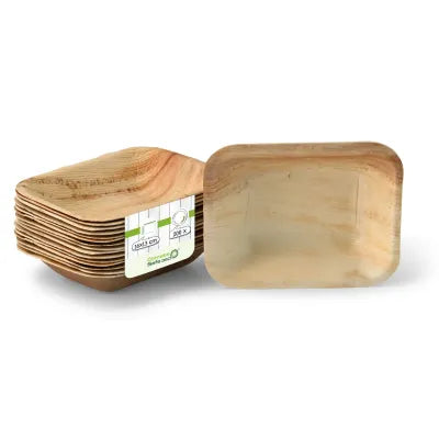 Piatto di foglia di palma asporto domicilio Ristorazione Forniture Monouso Bio Biodegradabile Packaging Consumabili Ecologico Ingrosso fornitore forniture Take away Fornitore