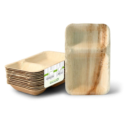 Piatto piano foglia di palma BioYep 25x15 cm 2 scomparti rettangolare asporto domicilio Ristorazione Forniture Monouso Eco Bio Biodegradabile Packaging Consumabili Ecologico Ingrosso fornitore forniture Take away 1
