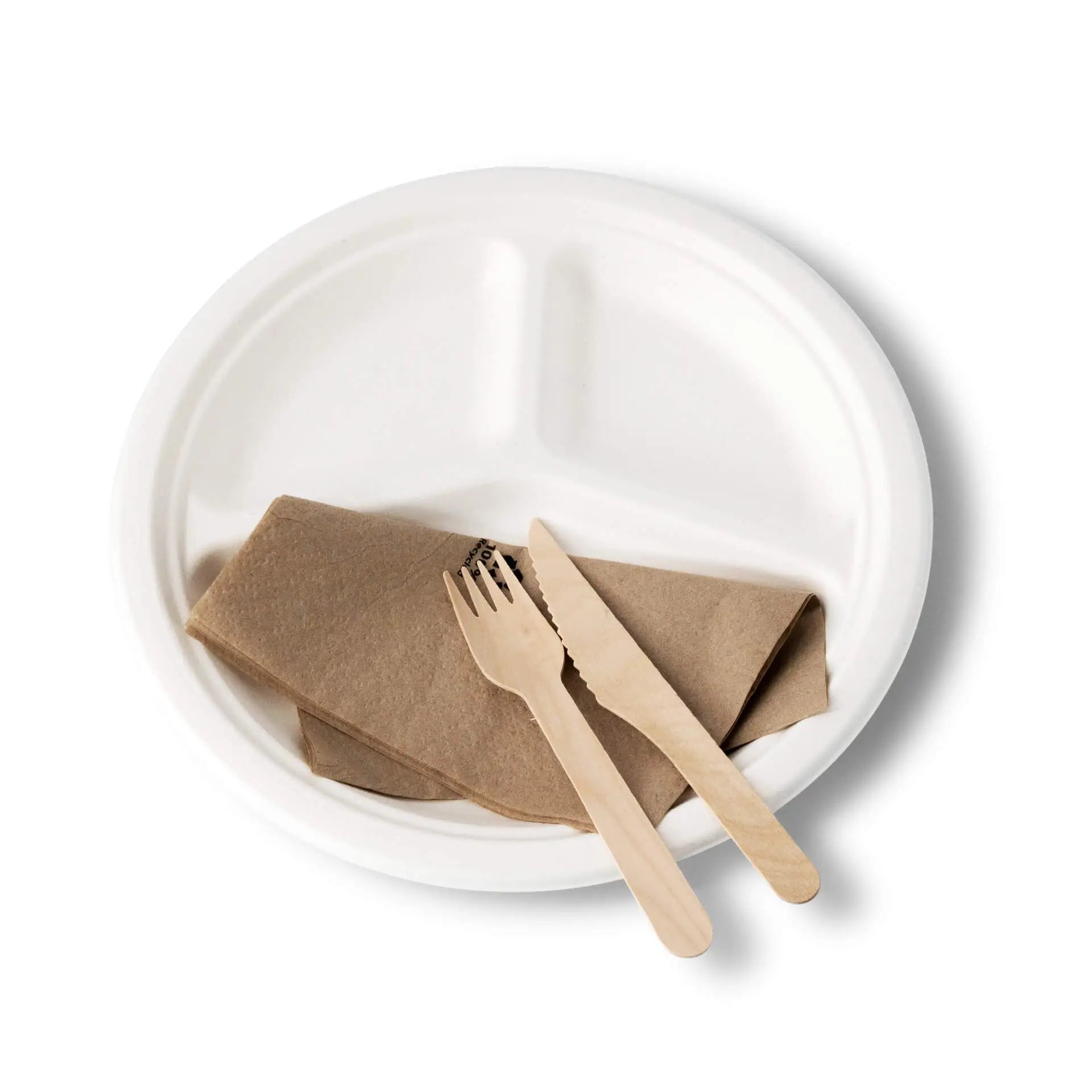 Piatto portamenù Sugarcane Ø 26 cm 3 scomparti rotondo asporto domicilio Ristorazione Forniture Monouso Eco Bio Biodegradabile Packaging Consumabili Ecologico Ingrosso fornitore forniture Take away 4

