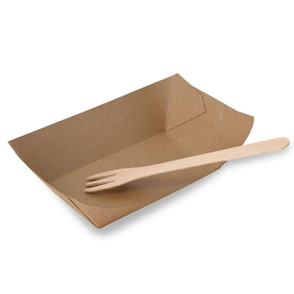 Premium Paper Food Vassoi 500 ml marrone biopatinato asporto domicilio Ristorazione Forniture Monouso Eco Bio Biodegradabile Packaging Consumabili Ecologico Ingrosso fornitore forniture Take away 5
