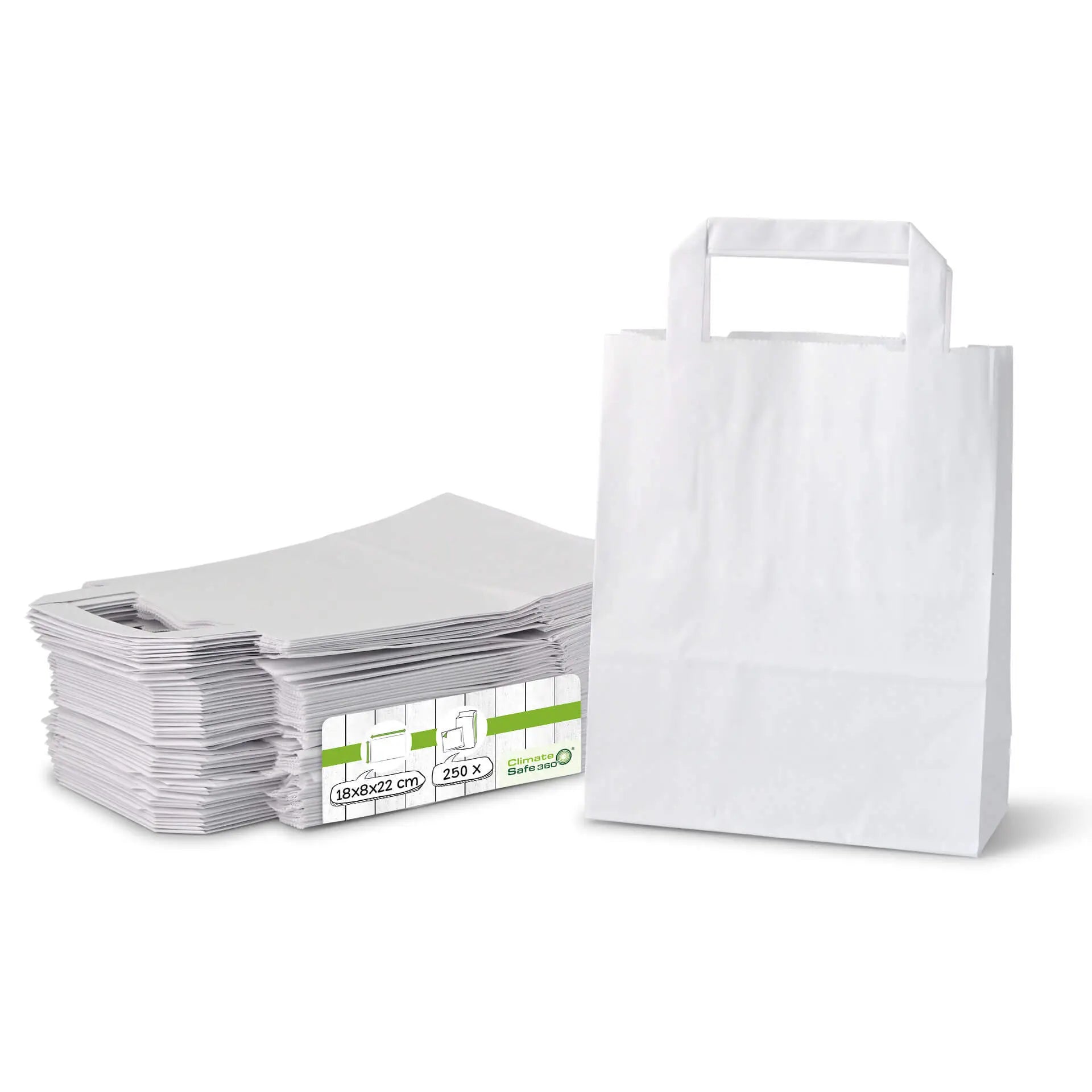 Sacchetti carta Kraft S 18x8x22 cm bianco asporto domicilio Ristorazione Forniture Monouso Eco Bio Biodegradabile Packaging Consumabili Ecologico Ingrosso fornitore forniture Take away 1
