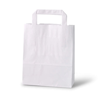 Sacchetti carta Kraft S 18x8x22 cm bianco asporto domicilio Ristorazione Forniture Monouso Eco Bio Biodegradabile Packaging Consumabili Ecologico Ingrosso fornitore forniture Take away 2
