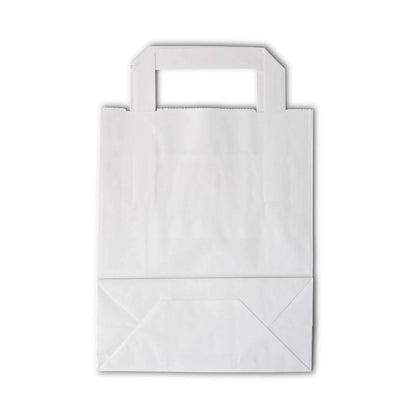 Sacchetti carta Kraft S 18x8x22 cm bianco asporto domicilio Ristorazione Forniture Monouso Eco Bio Biodegradabile Packaging Consumabili Ecologico Ingrosso fornitore forniture Take away 6
