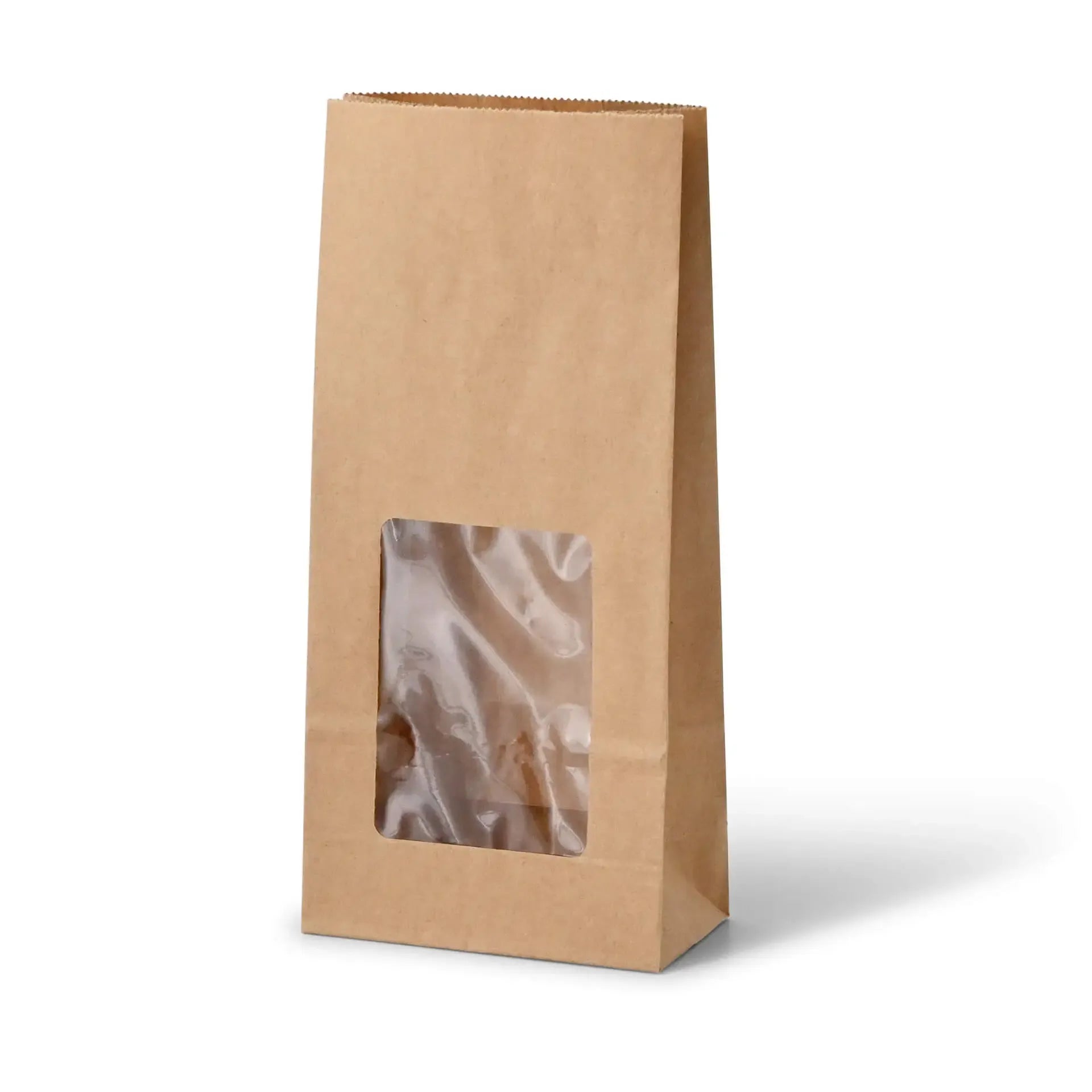 Sacchetti fondo quadro PLA-finestra M 11x6x23,5 cm marrone carta kraft asporto domicilio Ristorazione Forniture Monouso Eco Bio Biodegradabile Packaging Consumabili Ecologico Ingrosso fornitore forniture Take away 2
