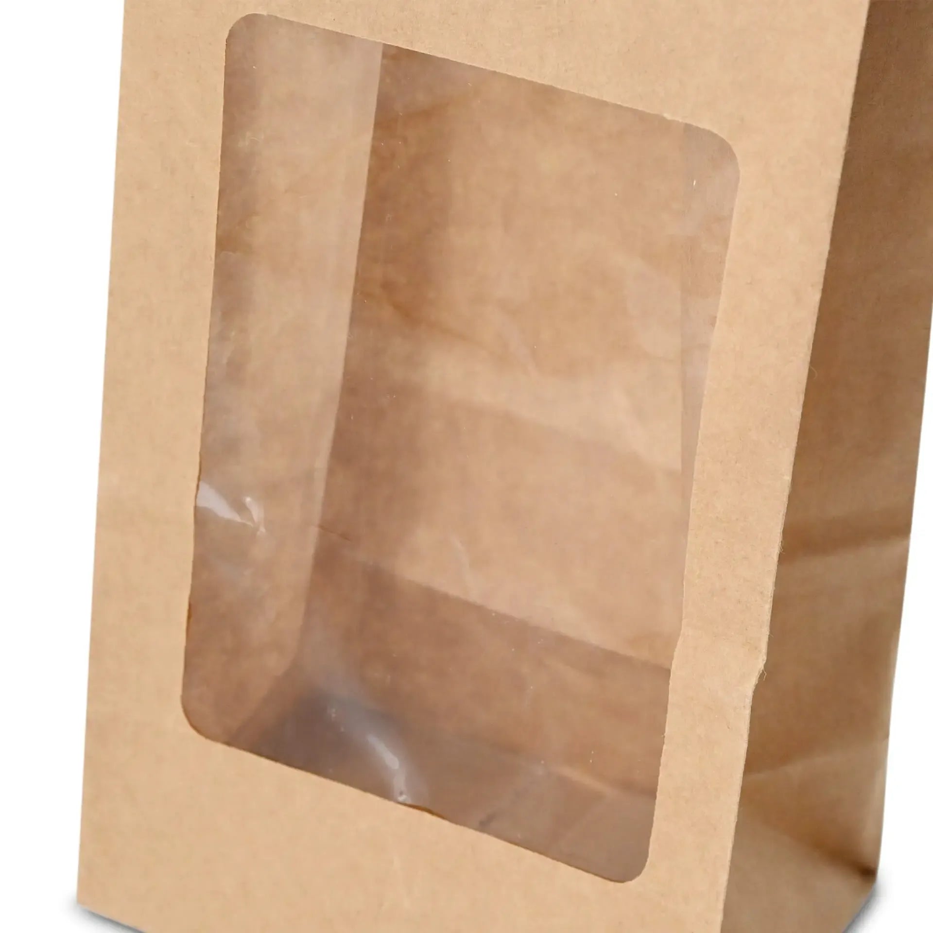 Sacchetti fondo quadro PLA-finestra S 9x6x19,5 cm marrone carta kraft asporto domicilio Ristorazione Forniture Monouso Eco Bio Biodegradabile Packaging Consumabili Ecologico Ingrosso fornitore forniture Take away 4
