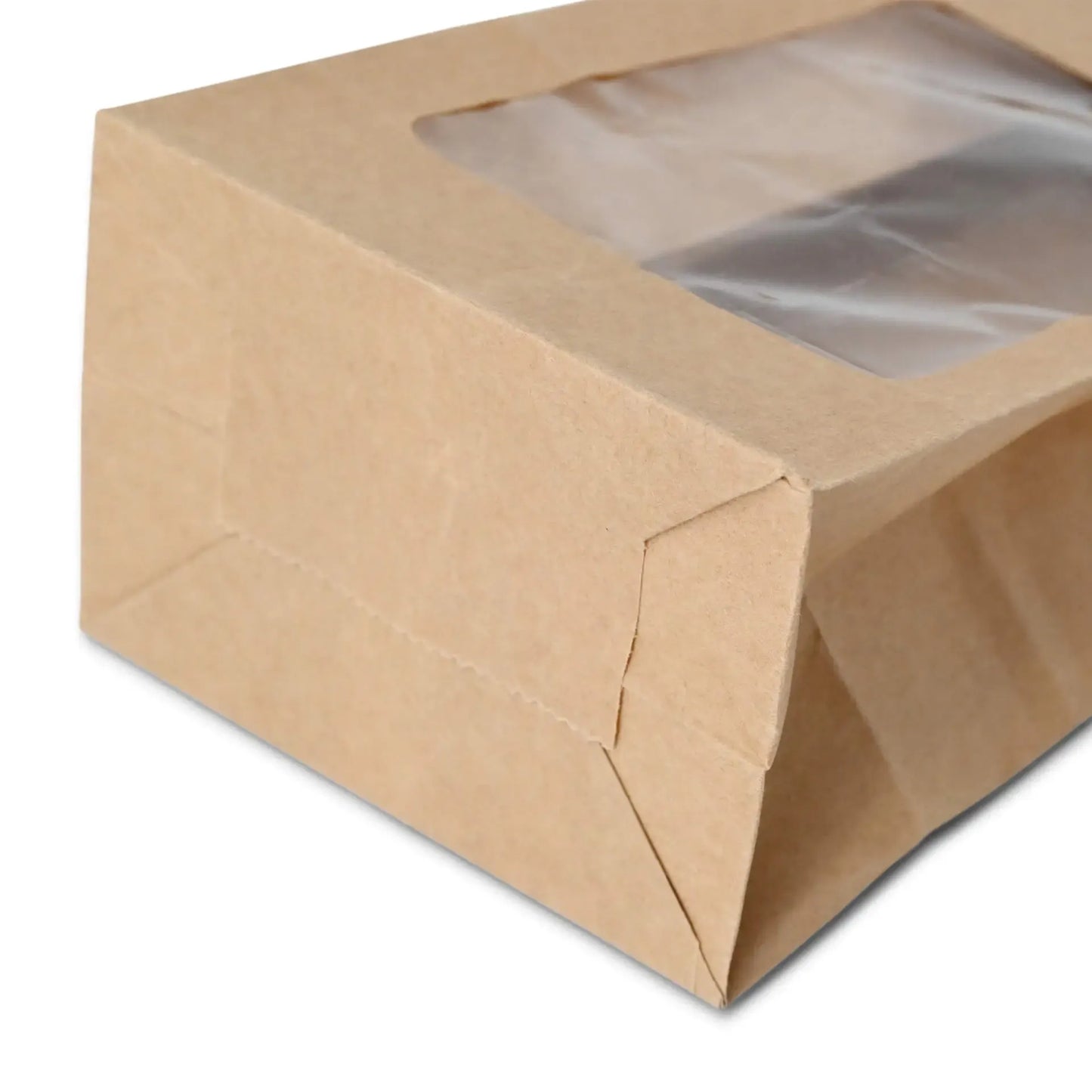 Sacchetti fondo quadro PLA-finestra S 9x6x19,5 cm marrone carta kraft asporto domicilio Ristorazione Forniture Monouso Eco Bio Biodegradabile Packaging Consumabili Ecologico Ingrosso fornitore forniture Take away 5
