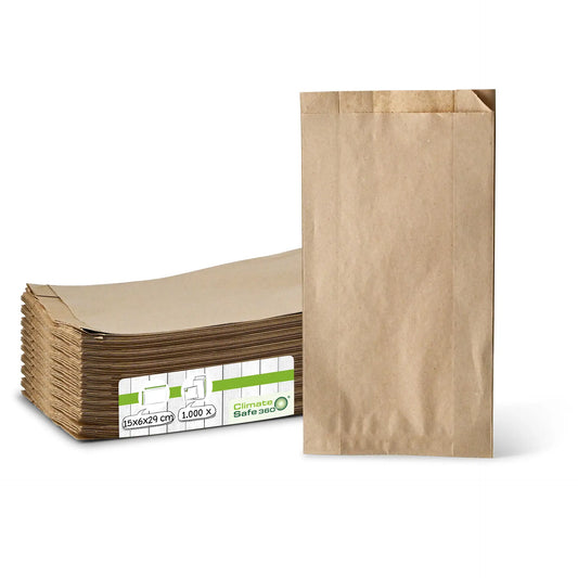 Sacchetti piatti carta 15+6x29 cm kraft asporto domicilio Ristorazione Forniture Monouso Eco Bio Biodegradabile Packaging Consumabili Ecologico Ingrosso fornitore forniture Take away 1
