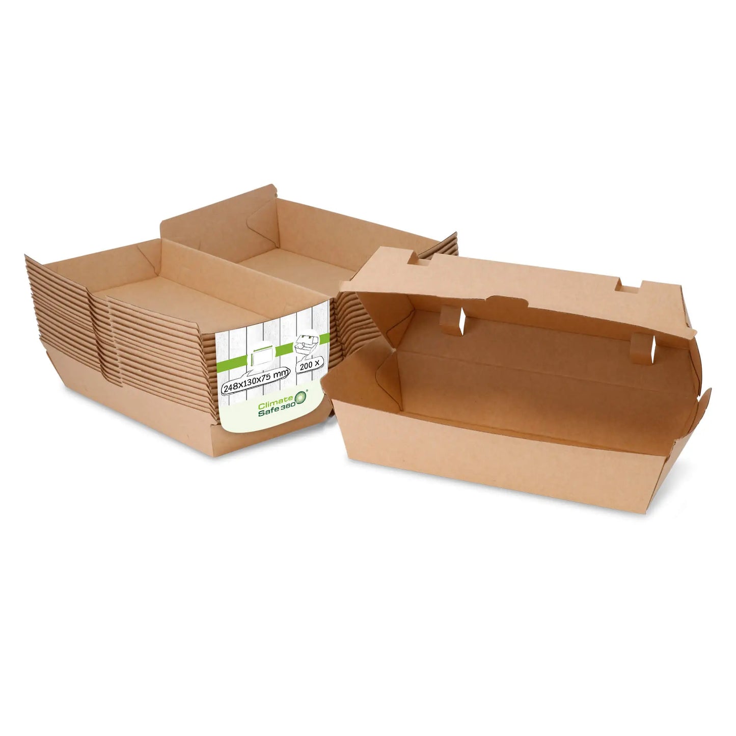 Scatole coperchio incernierato 24,8x13x7,5 cm cartone kraft asporto domicilio Ristorazione Forniture Monouso Eco Bio Biodegradabile Packaging Consumabili Ecologico Ingrosso fornitore forniture Take away 1
