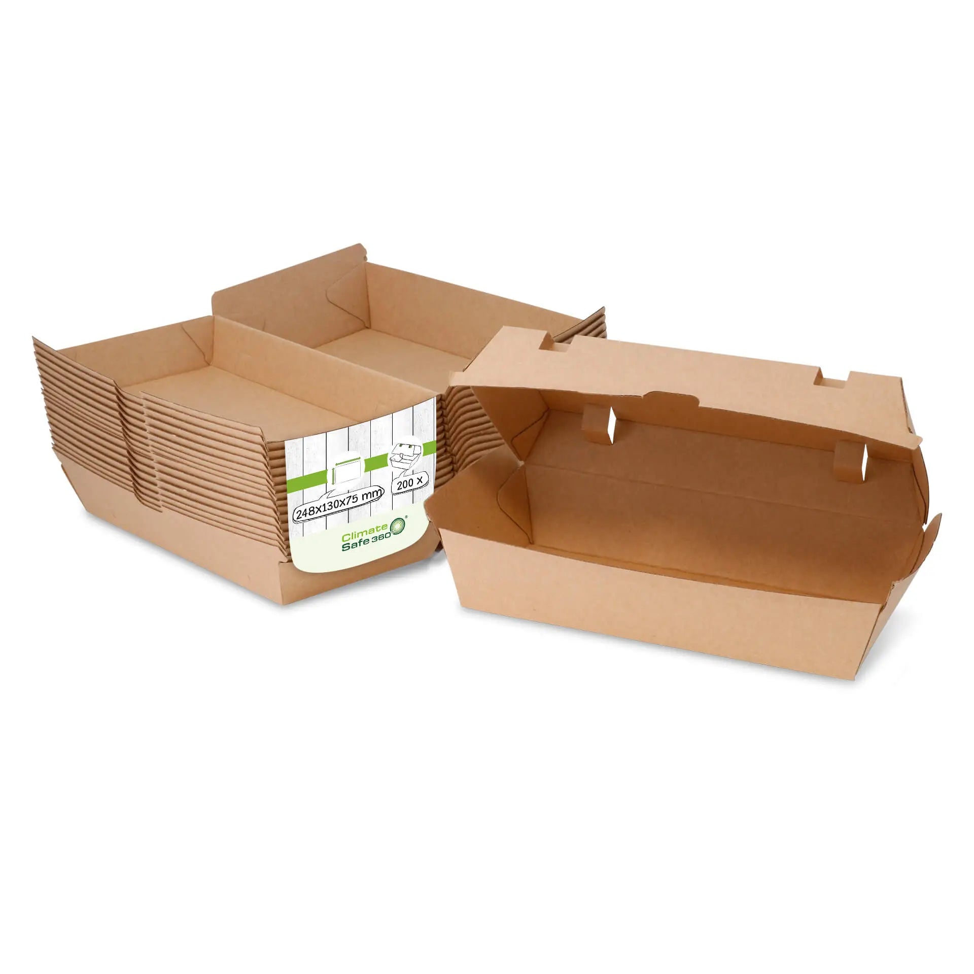 Scatole coperchio incernierato 24,8x13x7,5 cm cartone kraft asporto domicilio Ristorazione Forniture Monouso Eco Bio Biodegradabile Packaging Consumabili Ecologico Ingrosso fornitore forniture Take away 1

